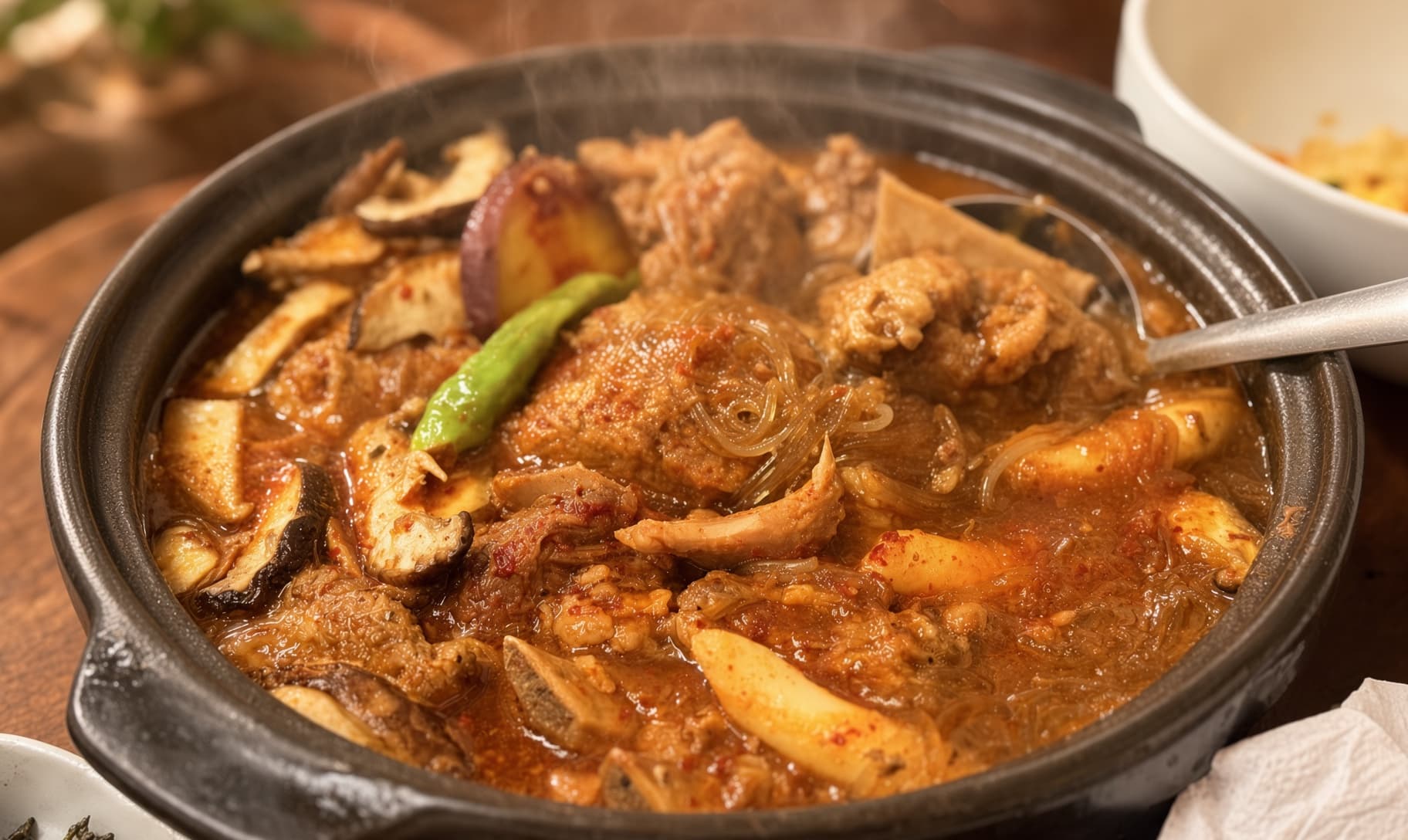 Stone-pot pork galbi-jjim
