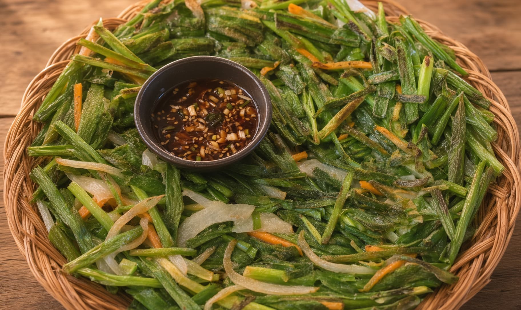 Minari Jeon (Water Parsley Pancake) at Insa Dodam